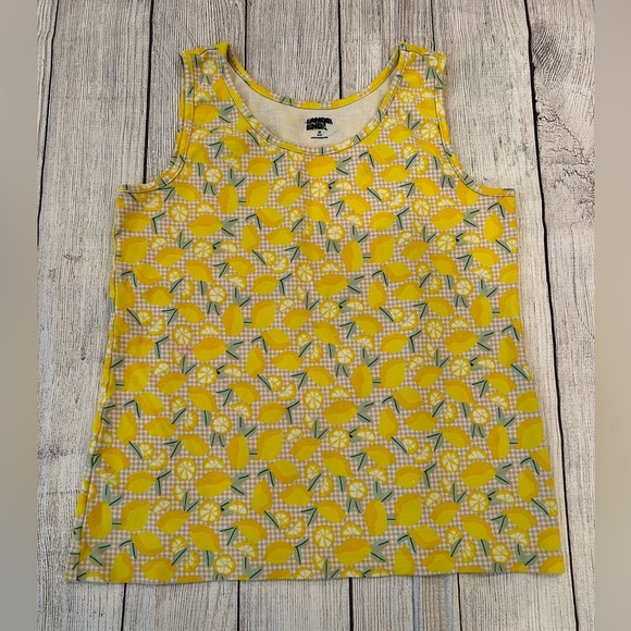 LANDS END Lemon Print Yellow Tank Top/size M - Picture 5 of 7